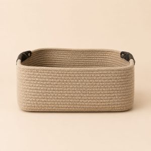 Braided Basket Beige