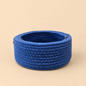 Braided Basket Navy Blue
