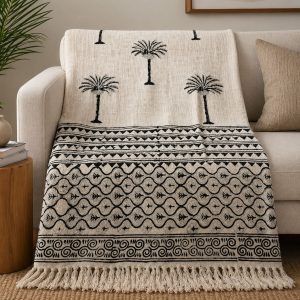 Block Print Throw Coconut